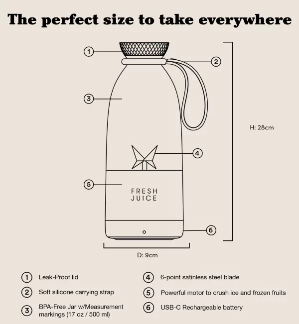 Fresh Juice Bottle Blender+ – Image 8
